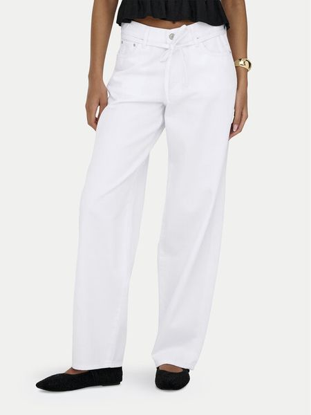 ONLY Jeansy Gianna 15363227 Biały Balloon Fit. Białe jeansy Only, bez wzorów. Za 148.99 zł.
