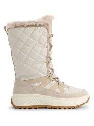 TRAVELIN' Skórzane kozaki zimowe "Klosters" w kolorze kremowym rozmiar: 39. Brązowe kozaki Travelin', na zimę, z materiału, bez obcasa, bez zapięcia. Za 448.99 zł.