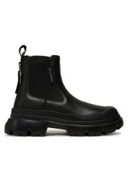 KARL LAGERFELD Sztyblety KL43545 Czarny. Czarne botki KARL LAGERFELD, bez wzorów, ze skóry, bez obcasa, na płaskiej podeszwie, bez zapięcia. Za 1,089.00 zł.