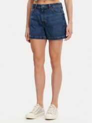 Guess Jeans Szorty jeansowe W5GD0S D5O12 Granatowy Regular Fit. Niebieskie szorty Guess Jeans, z aplikacjami, z bawełny. Za 219.99 zł.