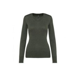 Damski sweter v-neck Kariban. Szare swetry KARIBAN, na zimę, bez wzorów, bez ramiączek. Za 139.00 zł.
