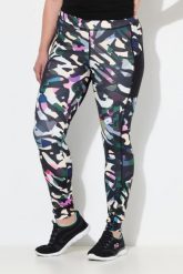Damskie Legginsy sportowe szybkoschnące kieszenie z recyklingu. Czarne legginsy sportowe Ulla Popken, plus size, bez wzorów, z elastanu, z podwyższonym stanem. Za 211.99 zł.