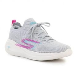 Buty do chodzenia damskie Skechers GO Run Fast Brisk Day. Szare obuwie sportowe Skechers, z materiału, bez zapięcia, trekkingowe. Za 349.00 zł.