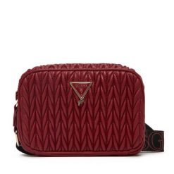Torebka Guess. Czerwone listonoszki Guess, z aplikacjami, bez dodatków. Za 269.99 zł.