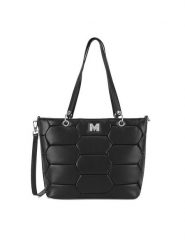 MEXX Torebka MEXX-K-017-06 Czarny. Czarne shopper Mexx, bez wzorów, z materiału, bez dodatków. Za 199.99 zł.