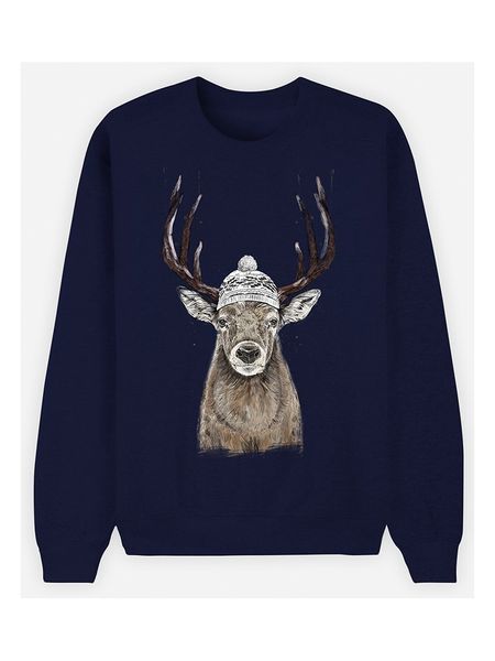 WOOOP Bluza "Outside" w kolorze granatowym rozmiar: XXL. Niebieskie bluzy Wooop, xxl, bez wzorów, z bawełny, bez kaptura. Za 104.95 zł.