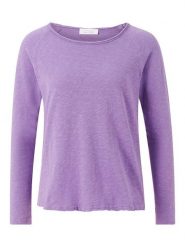 Rich & Royal Koszulka w kolorze fioletowym rozmiar: XS. Różowe bluzki Rich & Royal, xs, bez wzorów, z bawełny, bez kołnierzyka, bez ramiączek. Za 105.24 zł.