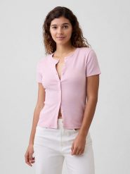 GAP Kardigan w kolorze jasnoróżowym rozmiar: XL. Różowe kardigany GAP, xl, bez wzorów, z bawełny. Za 66.31 zł.