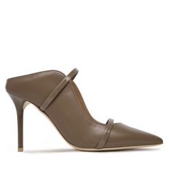 Klapki MALONE SOULIERS. Brązowe klapki MALONE SOULIERS, bez wzorów, bez obcasa. Za 1,939.00 zł.