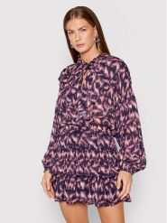 IRO Sukienka koktajlowa Tyga Fioletowy Regular Fit. Fioletowe sukienki Iro, bez wzorów, z wiskozy, wizytowe, bez kołnierzyka, bez ramiączek. Za 1,899.00 zł.