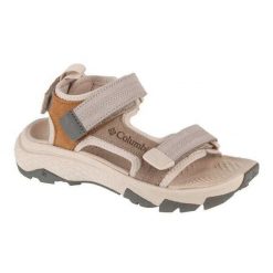 Damskie Skórzane Sandały Peakfreak Rush. Brązowe sandały Columbia, bez wzorów, z materiału, z otwartym noskiem, bez obcasa, bez zapięcia. Za 463.99 zł.