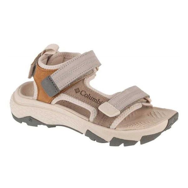 Damskie Skórzane Sandały Peakfreak Rush. Brązowe sandały Columbia, bez wzorów, z nubiku, z otwartym noskiem, bez obcasa, bez zapięcia. Za 461.99 zł.