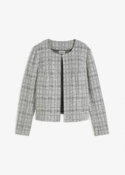 Kardigan z mieszanki bawełny. Czarne kardigany bonprix, bez wzorów, z bawełny. Za 129.99 zł.