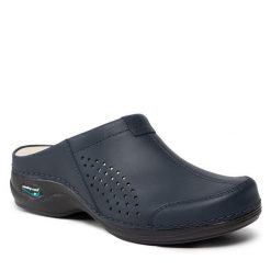 Klapki Nursing Care. Niebieskie klapki Nursing Care, bez wzorów, bez obcasa. Za 359.99 zł.