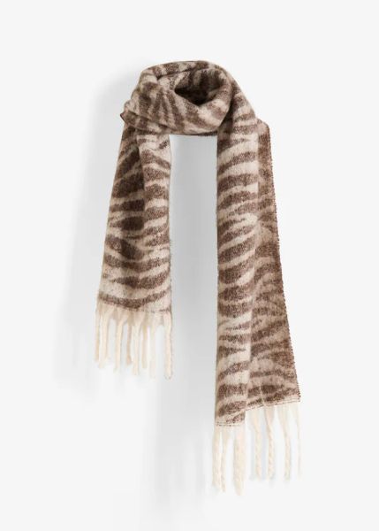 Szal. Brązowe szaliki bonprix, bez wzorów. Za 79.99 zł.