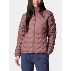 Kurtka Puchowa Damska Columbia Delta Ridge II. Fioletowe kurtki sportowe Columbia, na jesień, xs, bez wzorów, z puchu, bez kaptura, trekkingowe, omni-heat (columbia). Za 749.00 zł.