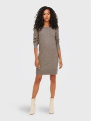 ONLY Sukienka dzianinowa Rica 15275248 Brązowy Slim Fit. Brązowe sukienki Only, l, bez wzorów, z dzianiny, bez kołnierzyka, bez ramiączek. Za 199.99 zł.