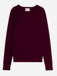 Just Cashmere Kaszmirowy sweter w kolorze bordowym rozmiar: XL. Czerwone swetry Just Cashmere, xl, bez wzorów, z kaszmiru, bez ramiączek. Za 426.99 zł.