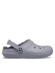 Crocs Klapki Classic Lined Clog 203591 Fioletowy. Fioletowe klapki Crocs, bez wzorów, z tworzywa sztucznego, bez obcasa. Za 229.99 zł.
