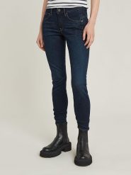 G-Star Dżinsy - Skinny fit - w kolorze granatowym rozmiar: W25/L28. Niebieskie jeansy G-Star, l, z aplikacjami. Za 127.65 zł.