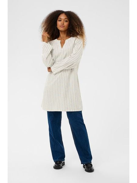 Cream Tunika w kolorze biało-szarym rozmiar: 42. Białe tuniki Cream, bez wzorów, bez kołnierzyka, bez ramiączek. Za 122.38 zł.