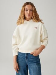 OPUS Bluza w kolorze beżowym rozmiar: 40. Brązowe bluzy Opus, bez wzorów, z bawełny, z kapturem. Za 153.34 zł.