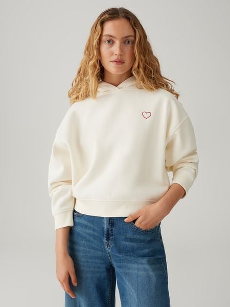 OPUS Bluza w kolorze beżowym rozmiar: 44. Brązowe bluzy Opus, bez wzorów, z bawełny, z kapturem. Za 169.95 zł.