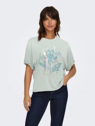 ONLY Koszulka w kolorze miętowym rozmiar: XL. Zielone bluzki Only, xl, bez wzorów, bez kołnierzyka, bez ramiączek. Za 82.99 zł.