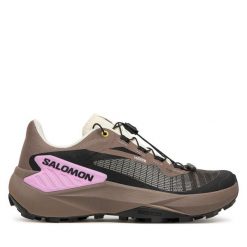 Buty do biegania Salomon. Brązowe obuwie sportowe Salomon, bez zapięcia, do biegania. Za 659.99 zł.