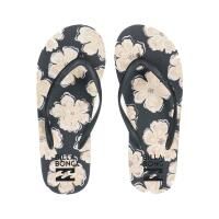 Japonki damskie Billabong Dama. Czarne klapki Billabong, bez wzorów, z gumy, bez obcasa. Za 72.99 zł.