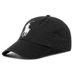 Czapka z daszkiem Polo Ralph Lauren. Czarne czapki Polo Ralph Lauren, bez wzorów. Za 319.99 zł.