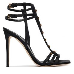 Sandały Elisabetta Franchi. Czarne sandały Elisabetta Franchi, bez wzorów, bez obcasa, na szpilce, bez zapięcia. Za 2,509.00 zł.