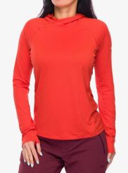 Bluza termoaktywna damska Rab Sonic Hoody. Brązowe bluzy RAB, s, bez wzorów, z materiału, bez kaptura. Za 236.49 zł.