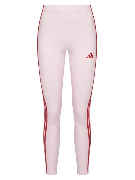 Adidas Legginsy Essentials 3-Stripes KC5180 Różowy Slim Fit. Czerwone legginsy Adidas, xl, bez wzorów, z bawełny. Za 129.99 zł.