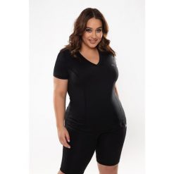 Koszulka fitness damska Rough Radical Ready Plus size. Czarne bluzki ROUGH RADICAL, plus size, bez wzorów, sportowe, bez kołnierzyka, plus size, bez ramiączek. Za 109.90 zł.