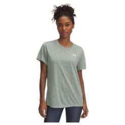 Koszulka Damska Sportowa Under Armour Tech SSCc- Twist. Zielone koszulki sportowe Under Armour, bez wzorów, bez ramiączek, na fitness i siłownię. Za 119.99 zł.