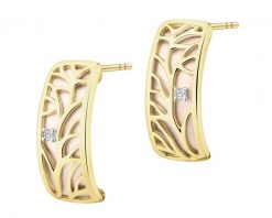 Kolczyki z żółtego i białego złota z brylantami - drzewka - 0,01 ct - próba 585. Białe kolczyki Apart, z brylantem, złote. Za 2,790.00 zł.