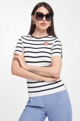 Sweter damski w paski TWINSET. Swetry Twinset Milano, l, bez wzorów, bez ramiączek. Za 849.00 zł.