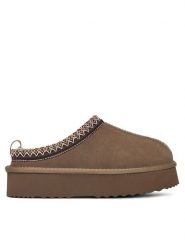 DeeZee Kapcie 0B780P-P Khaki. Brązowe obuwie domowe DeeZee, bez wzorów, ze skóry, bez zapięcia. Za 189.99 zł.