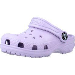 Sandały CROCS CLASSIC CLOG T Fioletowy. Fioletowe sandały Crocs, bez wzorów, z materiału, bez obcasa, bez zapięcia. Za 197.99 zł.