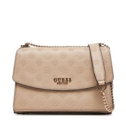 Torebka Guess. Brązowe listonoszki Guess, z aplikacjami, bez dodatków. Za 589.99 zł.