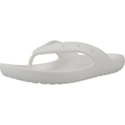 Japonki unisex Crocs 209402100. Białe klapki Crocs, bez wzorów, z materiału, bez obcasa. Za 207.00 zł.
