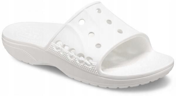 Klapki Dla Dorosłych Crocs Baya II Slide. Czarne klapki Crocs, bez wzorów, z materiału, bez obcasa. Za 99.99 zł.