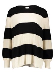 ONLY Sweter w kolorze czarno-kremowym rozmiar: M-46/48. Brązowe swetry Only, m, bez wzorów, bez ramiączek. Za 86.99 zł.