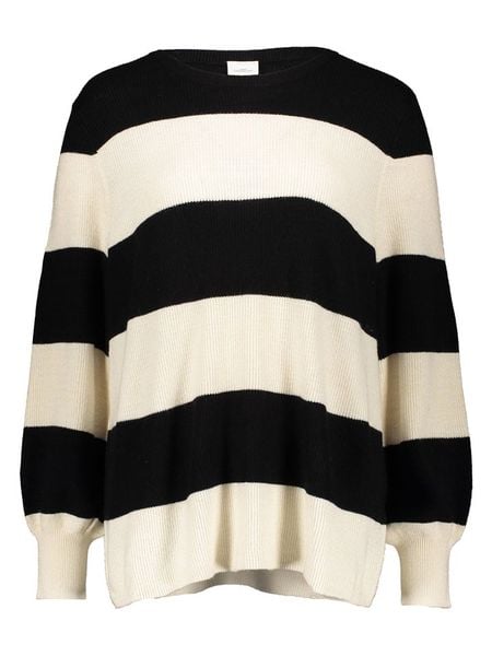 ONLY Sweter w kolorze czarno-kremowym rozmiar: L-50/52. Brązowe swetry Only, l, bez wzorów, bez ramiączek. Za 78.28 zł.