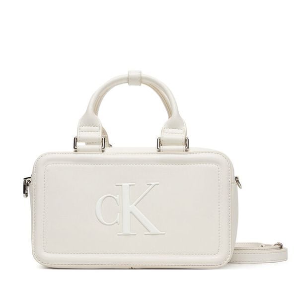 Torebka Calvin Klein. Białe listonoszki Calvin Klein, bez wzorów, bez dodatków. Za 324.99 zł.