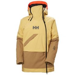 Damska kurtka narciarska z kapturem Helly Hansen Powchaser Asym. Brązowe kurtki narciarskie Helly Hansen, bez wzorów, z kapturem, narciarskie. Za 1,375.00 zł.