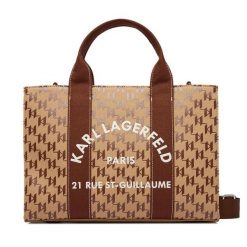 Torebka KARL LAGERFELD. Brązowe torebki klasyczne KARL LAGERFELD, bez wzorów, bez dodatków. Za 649.99 zł.