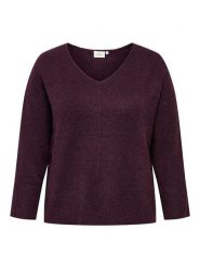 ONLY Carmakoma Sweter w kolorze bordowym rozmiar: 46/48. Czerwone swetry Only Carmakoma, bez wzorów, bez ramiączek. Za 114.71 zł.