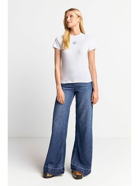 Rich & Royal Koszulka w kolorze białym rozmiar: S. Białe bluzki Rich & Royal, s, bez wzorów, bez kołnierzyka, bez ramiączek. Za 87.61 zł.